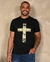 Camiseta Masculina Cruz Leão Preto - comprar online