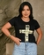 Tshirt Algodão Premium Cruz Leão Preto - Consagra Tshirts
