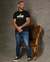 Camiseta Masculina Conectados Com Cristo Preto - loja online
