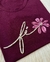 Blusa Bordada Fé Flor Marsala na internet