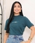 Blusa Gola Alta Grata Verde Petróleo - comprar online