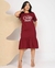 Vestido Babado Cristo Vive - Marsala