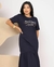 Vestido Babado Para Deus Tudo é Possível - Marinho