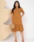 Vestido Babado Peça, Creia e Receba - Marrom Claro - comprar online