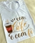 Tshirt Algodão Premium Com Café e Com Fé - Branco na internet