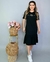 Vestido Babado Seja Luz Preto - loja online