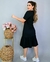 Vestido Babado Seja Luz Preto - Consagra Tshirts