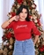 Blusa Manga Renda Gratidão Vermelho - Consagra Tshirts