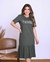 Vestido Babado Mulher Transformada Verde Musgo na internet