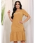 Vestido Babado Confio Em Ti Caramelo - comprar online