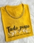 Blusa Bordada Tudo Posso Amarelo - comprar online