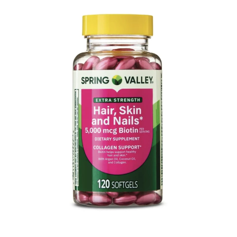 Spring Valley | Hair, Skin and Nails con 5,000 mcg de Biotina (120 cápsulas blandas) - comprar en línea