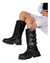 Botas Borcegos Mujer Hebillas Alta Plataforma Tendencia Moda