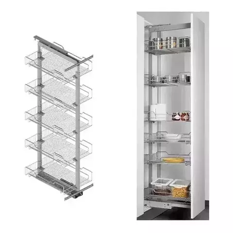 Columna Extraíble para Cocina - Módulo 30 con 5 Canastos Con cierre suave - comprar online