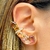 BRINCO EAR CUFF FORMAS CRISTAL RODOLITA