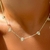 COLAR ZIRCONIA BRANCA GOTAS CRAVEJADOS DE BAGUETES