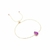 PULSEIRA FUSION AMETISTA GOTA BORDADA