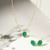 CONJUNTO CRISTAL ESMERALDA ZIRCONIA BRANCA OVAL