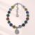 PULSERA OJITO TURCO MEDALLA SAN BENITO PLATA