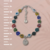 PULSERA OJITO TURCO MEDALLA SAN BENITO PLATA - comprar en línea
