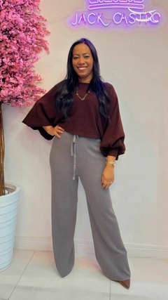 CALÇA VALÉRIA - TRICÔ MODAL COM CINTURA CONFORTÁVEL - loja online