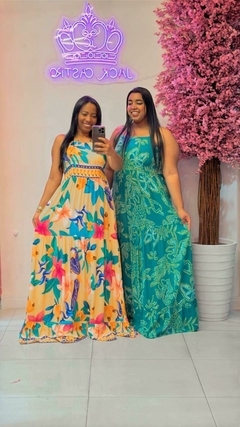 Vestido Letícia - Estampa Floral Tropical - loja online
