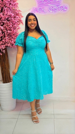 VESTIDO MIDI DOUÇURA EM LAISE - Jack Castro Moda Feminina | Loja Oficial | Melhor Preço, Modesta, Evagélica, Cristã, Vestidos.