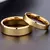 Ramos de aço inoxidável liso casal anéis de ouro simples 4mm 6mm mulheres ama
