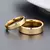 Ramos de aço inoxidável liso casal anéis de ouro simples 4mm 6mm mulheres ama - loja online