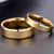 Ramos de aço inoxidável liso casal anéis de ouro simples 4mm 6mm mulheres ama na internet