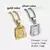 Colar Personalizado com Letra – Pingente Quadrado em Ouro ou Prata, Para Mulheres e Homens