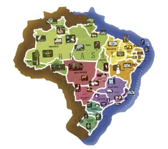Quebra Cabeça Mapa Do Brasil - 45 Peças Grandes - comprar online