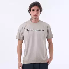 Camiseta Champion MC Stone Script Dark Khaki - comprar online