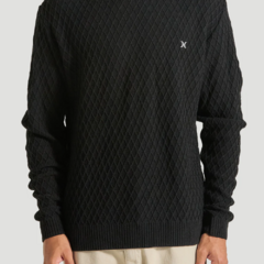 Suéter Tricot Preto Hurley Colméia na internet
