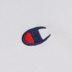 BLUSA MOLETOM CANGURU CROPPED LOGO C EMB CHAMPION OFF WHITE - loja online