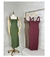 Vestido longo gola quadrada