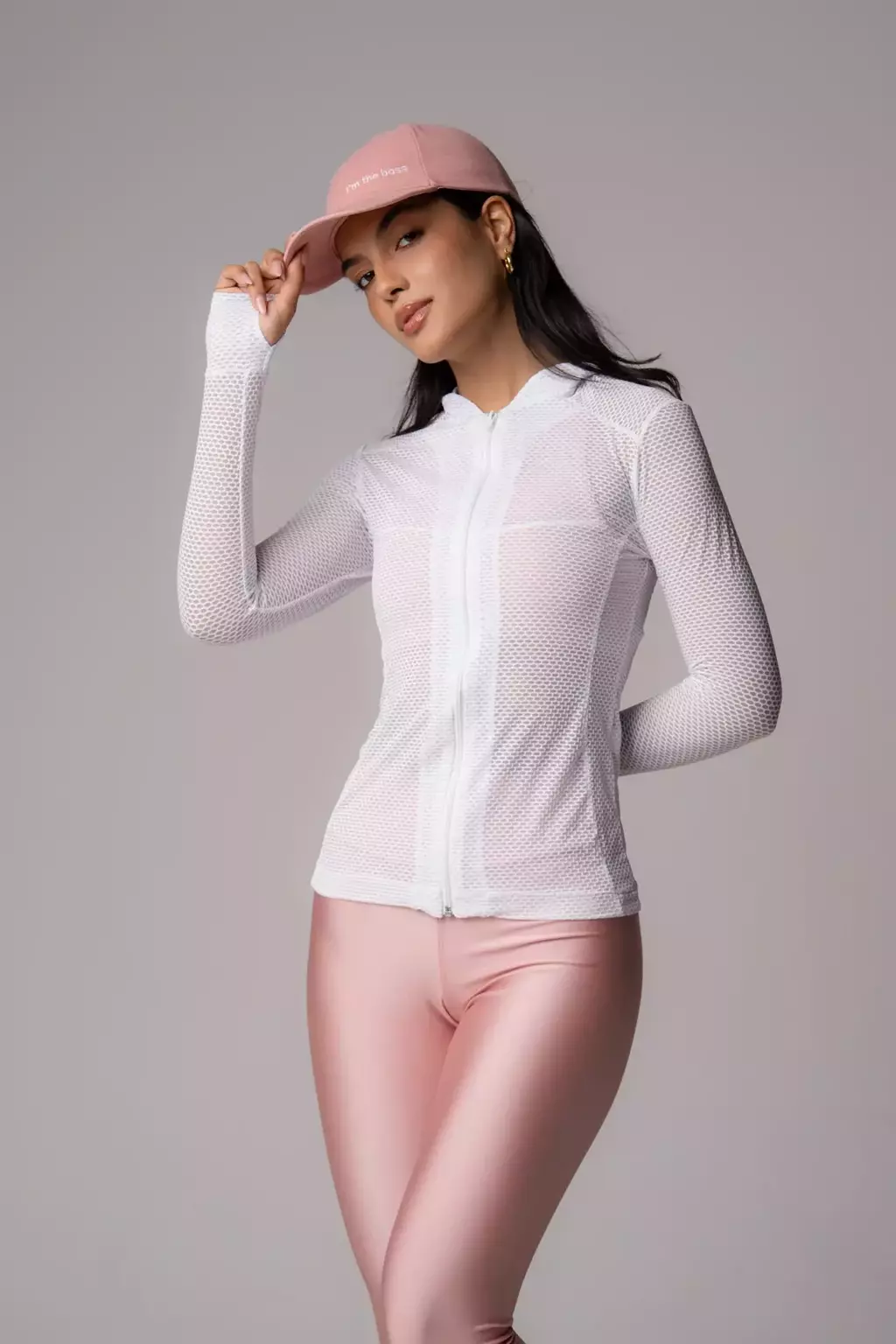 Jaqueta Slim Zip com abertura para dedo