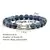 Pulseira Masculina de Pedra Vulcânica com Pingente de Haltere – Estilo e Força no Seu Pulso - Plenoy