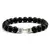 Pulseira Masculina de Pedra Vulcânica com Pingente de Haltere – Estilo e Força no Seu Pulso na internet