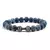 Pulseira Masculina de Pedra Vulcânica com Pingente de Haltere – Estilo e Força no Seu Pulso - comprar online