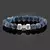 Pulseira Masculina de Pedra Vulcânica com Pingente de Haltere – Estilo e Força no Seu Pulso - comprar online