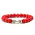 Imagem do Pulseira Masculina de Pedra Vulcânica com Pingente de Haltere – Estilo e Força no Seu Pulso