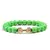 Pulseira Masculina de Pedra Vulcânica com Pingente de Haltere – Estilo e Força no Seu Pulso - loja online