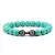 Pulseira Masculina de Pedra Vulcânica com Pingente de Haltere – Estilo e Força no Seu Pulso - Plenoy