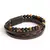 Pulseira Masculina de Couro com Olho de Tigre – Estilo Clássico em Camadas para Homens com Atitude - Plenoy