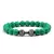 Pulseira Masculina de Pedra Vulcânica com Pingente de Haltere – Estilo e Força no Seu Pulso - comprar online