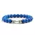 Pulseira Masculina de Pedra Vulcânica com Pingente de Haltere – Estilo e Força no Seu Pulso - Plenoy