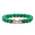 Imagem do Pulseira Masculina de Pedra Vulcânica com Pingente de Haltere – Estilo e Força no Seu Pulso