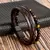 Pulseira Masculina de Couro com Olho de Tigre – Estilo Clássico em Camadas para Homens com Atitude na internet