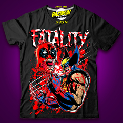 REMERA Deadpool Vs Wolverine Fatality Marvel - comprar online